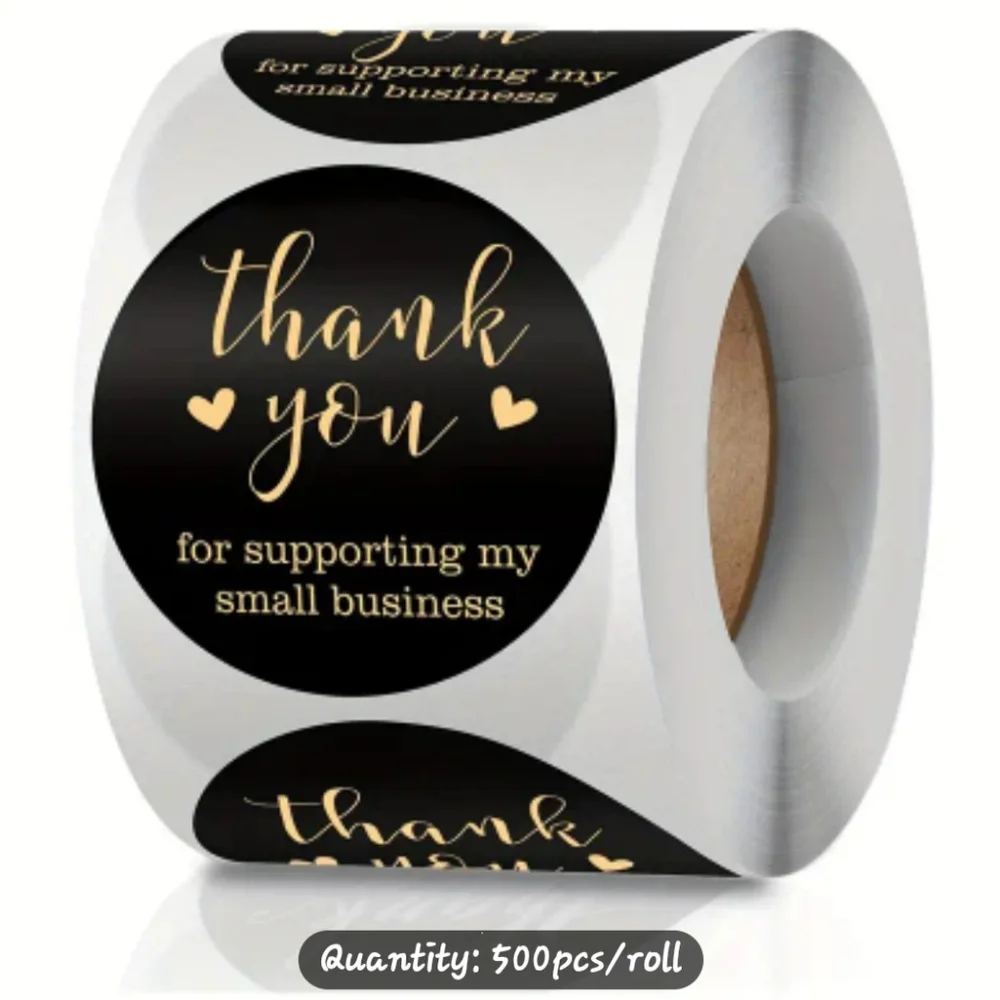 500 pack Thank you stickers.Adhesive labels.